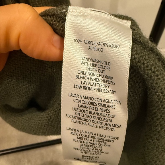 Calvin Klein Jeans Olive Green Long Sweater - Picture 7 of 9